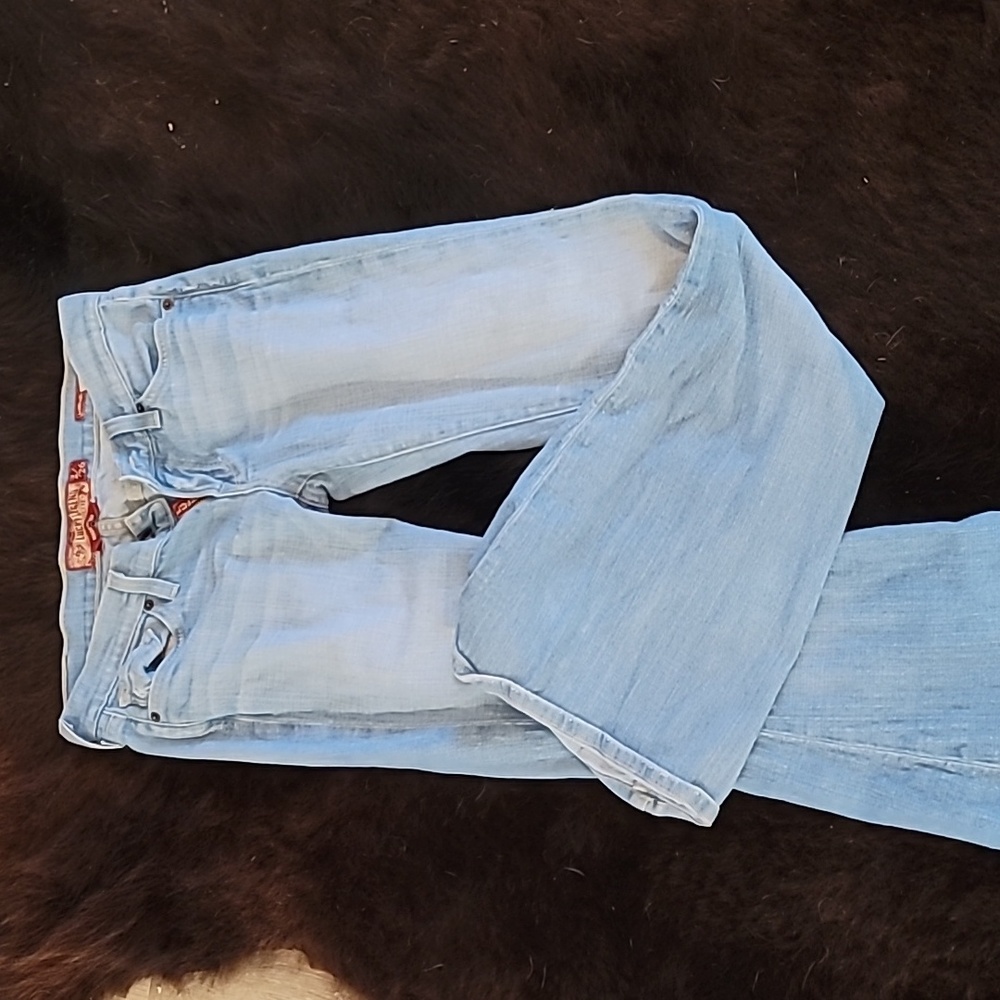 Bell bottom low rise lucky jeans